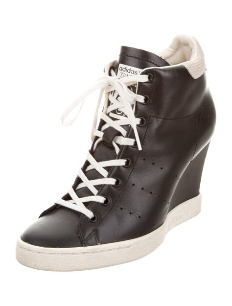 leather wedge trainers